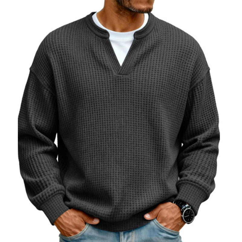 Camiseta Waffle de Conforto em Camadas