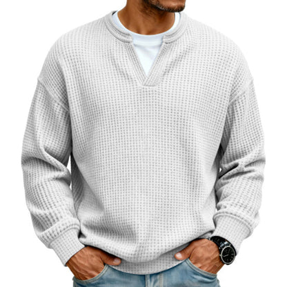 Camiseta Waffle de Conforto em Camadas