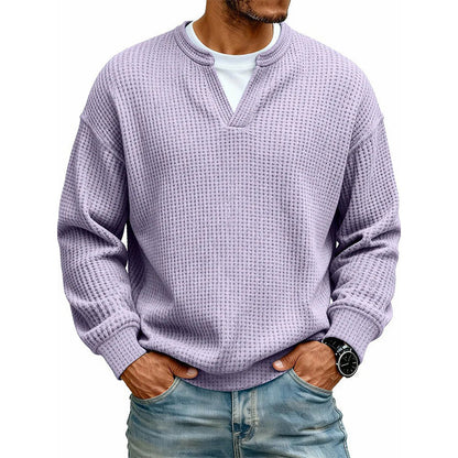 Camiseta Waffle de Conforto em Camadas