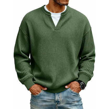 Camiseta Waffle de Conforto em Camadas