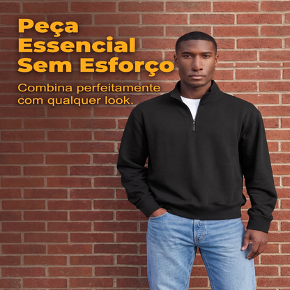 Moletom Premium com Zíper de Quarto