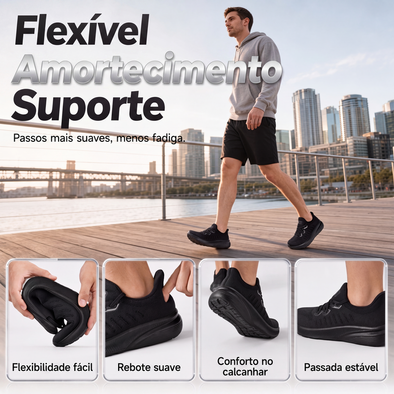 Tênis de corrida leve e respirável para homem