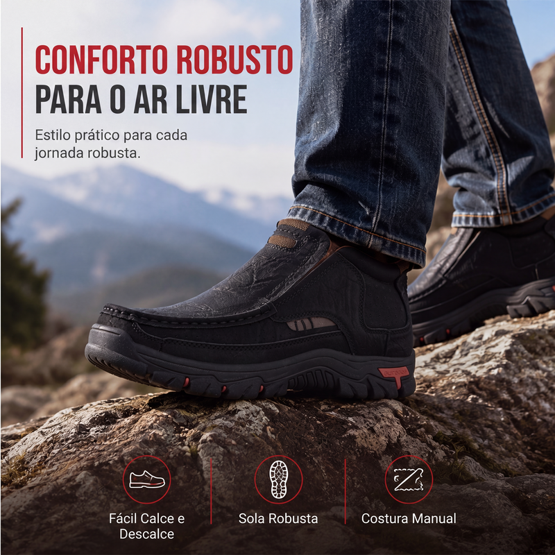 Sapatos casuais masculinos de couro PU tipo slip-on