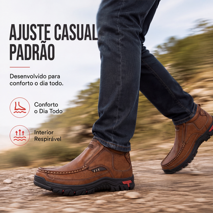 Sapatos casuais masculinos de couro PU tipo slip-on