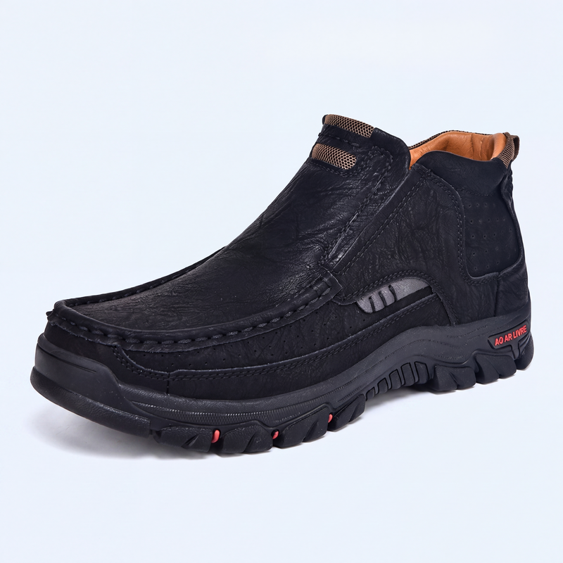 Sapatos casuais masculinos de couro PU tipo slip-on