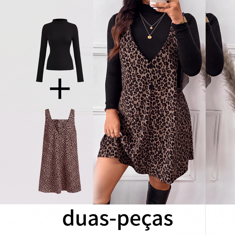 Conjunto de Leopardo com Camadas Valorizador