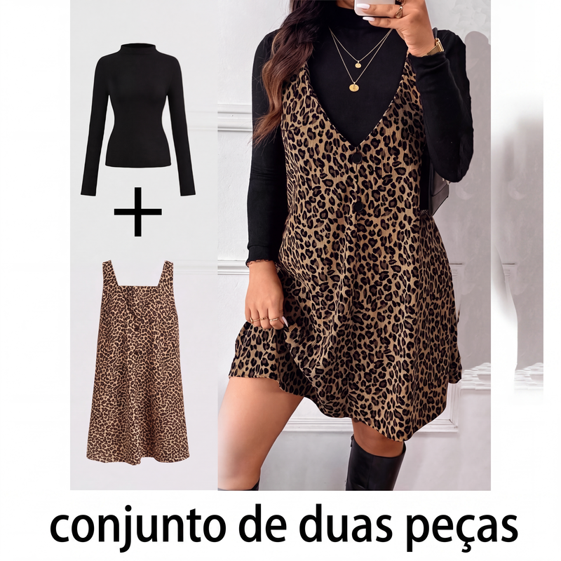 Conjunto de Leopardo com Camadas Valorizador