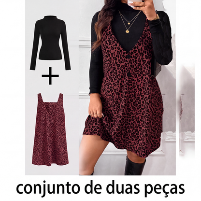 Conjunto de Leopardo com Camadas Valorizador