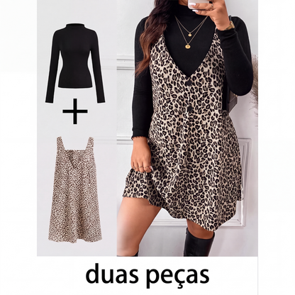 Conjunto de Leopardo com Camadas Valorizador