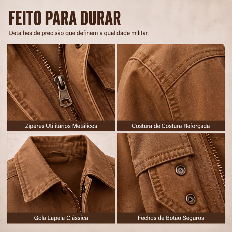 Jaqueta utilitária feminina com bolsos