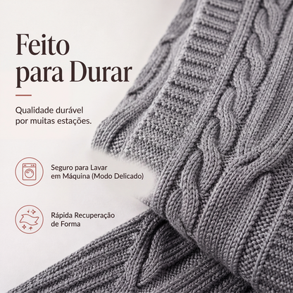 Cardigan de tricot feminino longo com capuz e bolsos