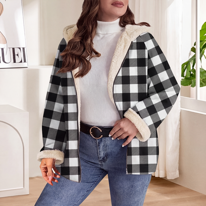 ✨👚Jaqueta feminina com capuz e zíper, versão acolchoada