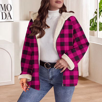 ✨👚Jaqueta feminina com capuz e zíper, versão acolchoada