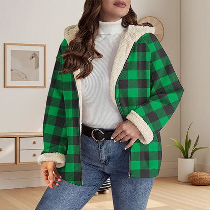 ✨👚Jaqueta feminina com capuz e zíper, versão acolchoada