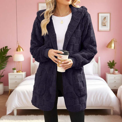 ✨👚Cardigan felpudo xadrez