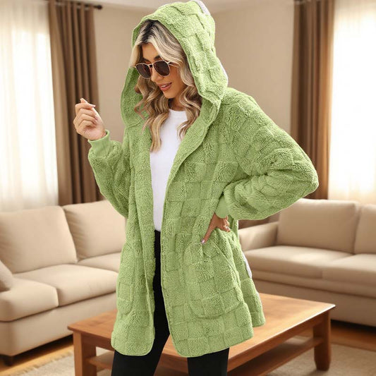✨👚Cardigan felpudo xadrez
