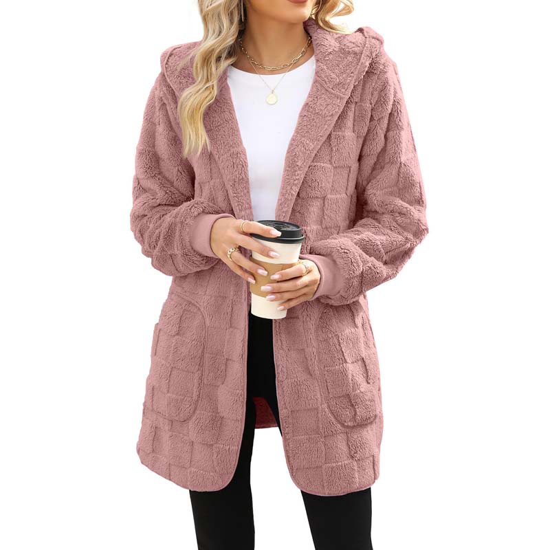 ✨👚Cardigan felpudo xadrez