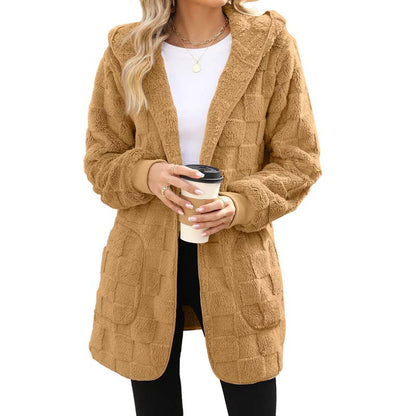 ✨👚Cardigan felpudo xadrez