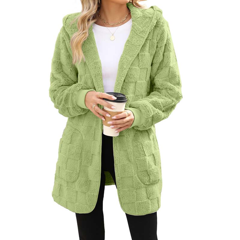 ✨👚Cardigan felpudo xadrez