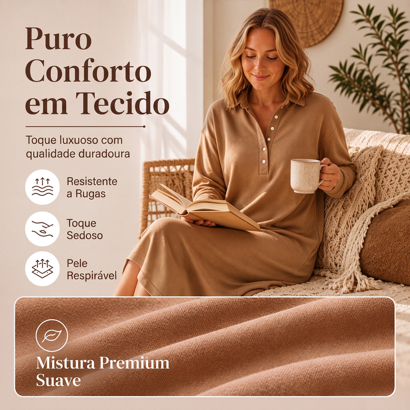 ✨👗Vestido de moletom de tricô de manga comprida para mulheres