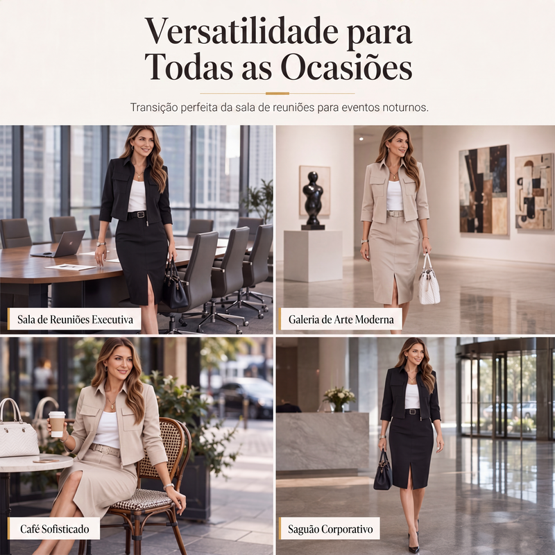 ✨👗Conjunto de saia de 2 peças para mulheres