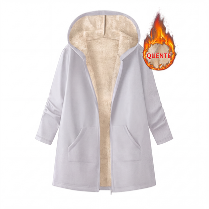 ✨👚Jaqueta Casual Quente Feminina Aconchegante com Capuz