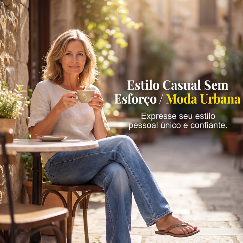 ✨Calças de ganga retas e largas casuais para mulher