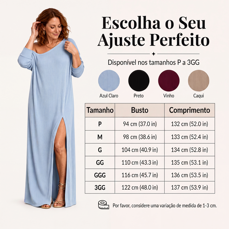 ✨👗Vestido feminino ombro a ombro com fenda lateral
