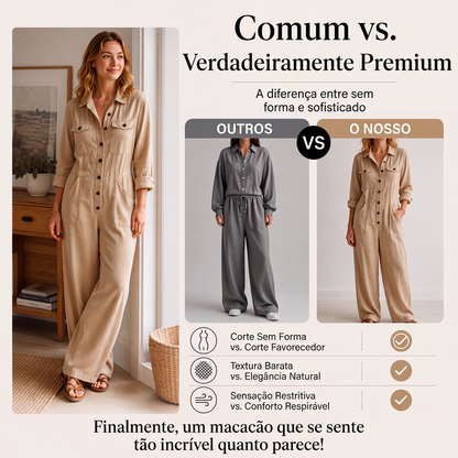 ✨👗Macacão cargo de perna larga para mulher