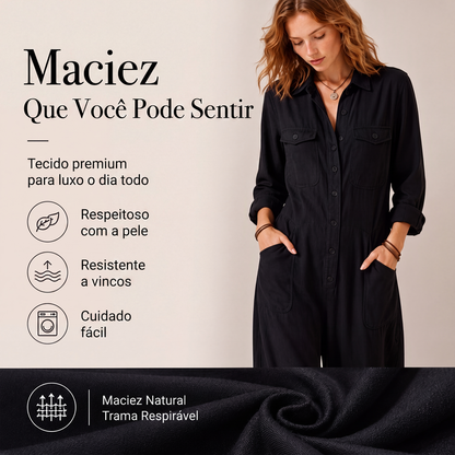 ✨👗Macacão cargo de perna larga para mulher