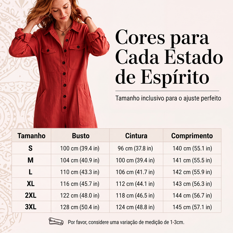 ✨👗Macacão cargo de perna larga para mulher