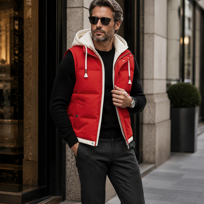 ✨Colete de inverno acolchoado com capuz, tecido espessado