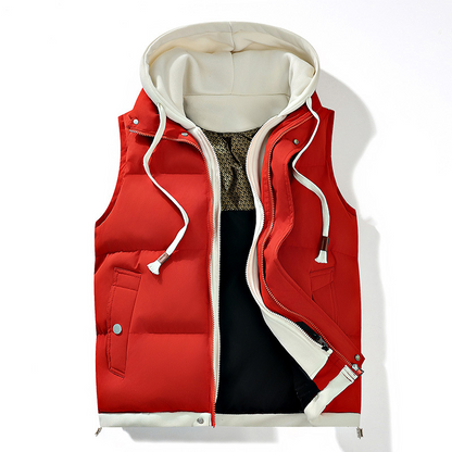 ✨Colete de inverno acolchoado com capuz, tecido espessado