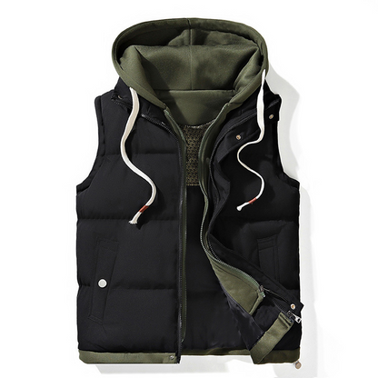 ✨Colete de inverno acolchoado com capuz, tecido espessado