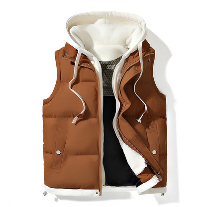 ✨Colete de inverno acolchoado com capuz, tecido espessado