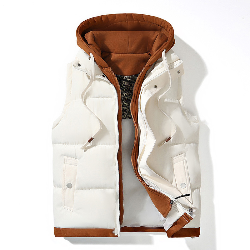 ✨Colete de inverno acolchoado com capuz, tecido espessado