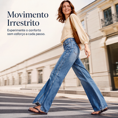 ✨Calças jeans de cintura alta e perna larga para mulher