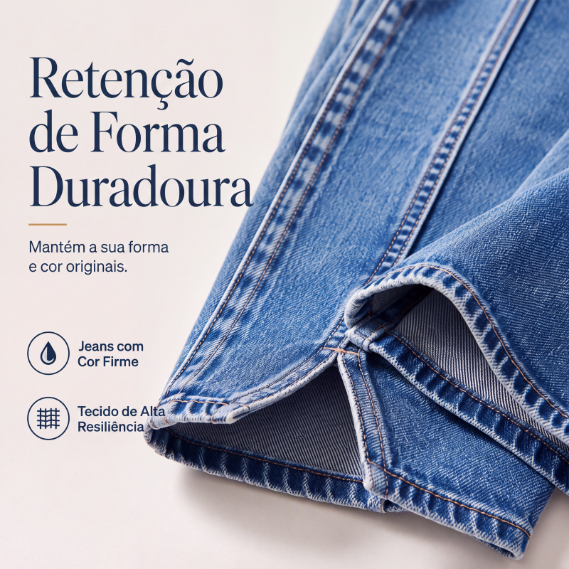 ✨Calças jeans de cintura alta e perna larga para mulher
