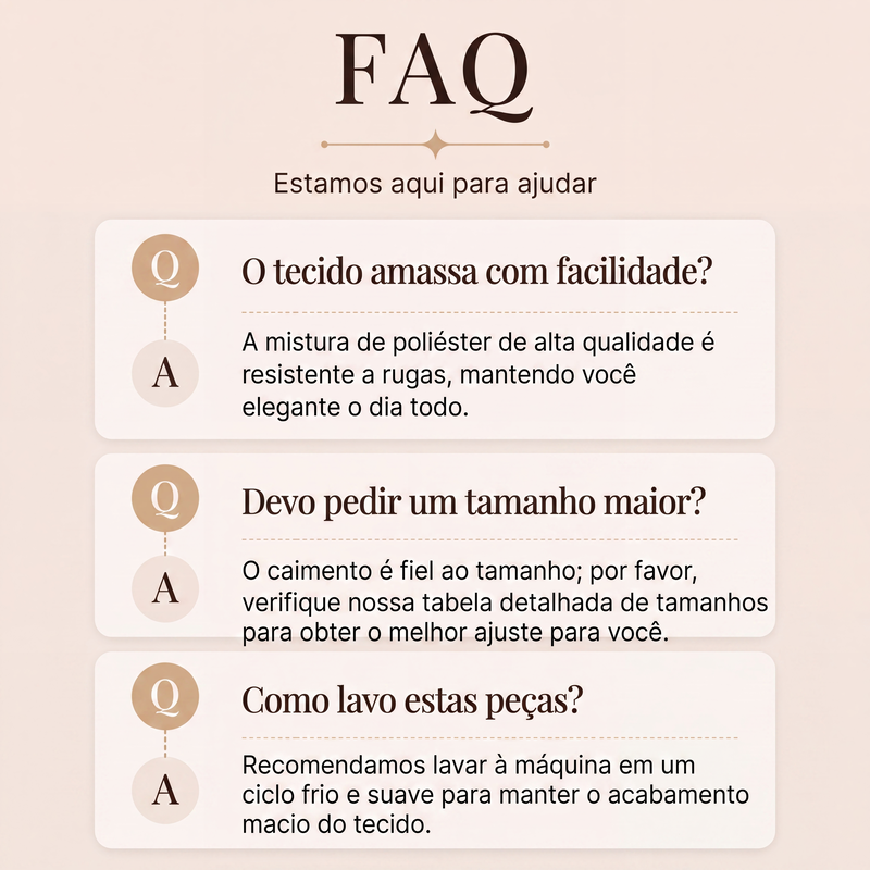 Calças sociais femininas de perna larga e cintura alta