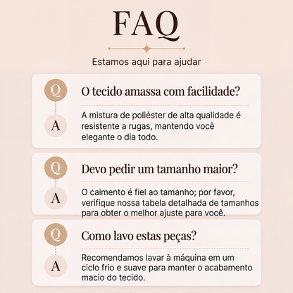 Calças sociais femininas de perna larga e cintura alta