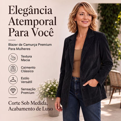 Blazer de camurça feminino