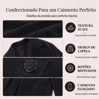 Blazer de camurça feminino