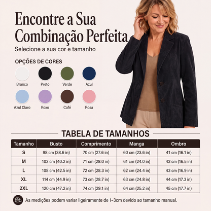 Blazer de camurça feminino