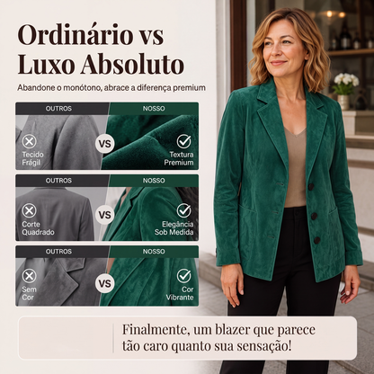 Blazer de camurça feminino