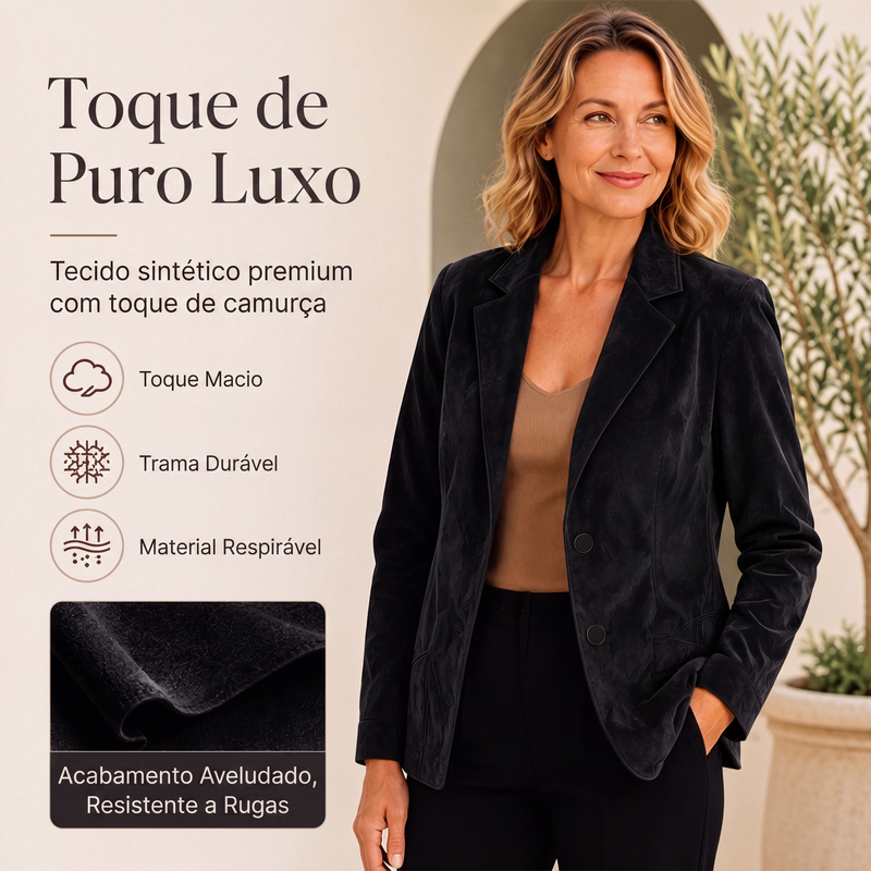 Blazer de camurça feminino