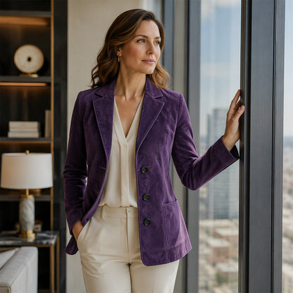 Blazer de camurça feminino