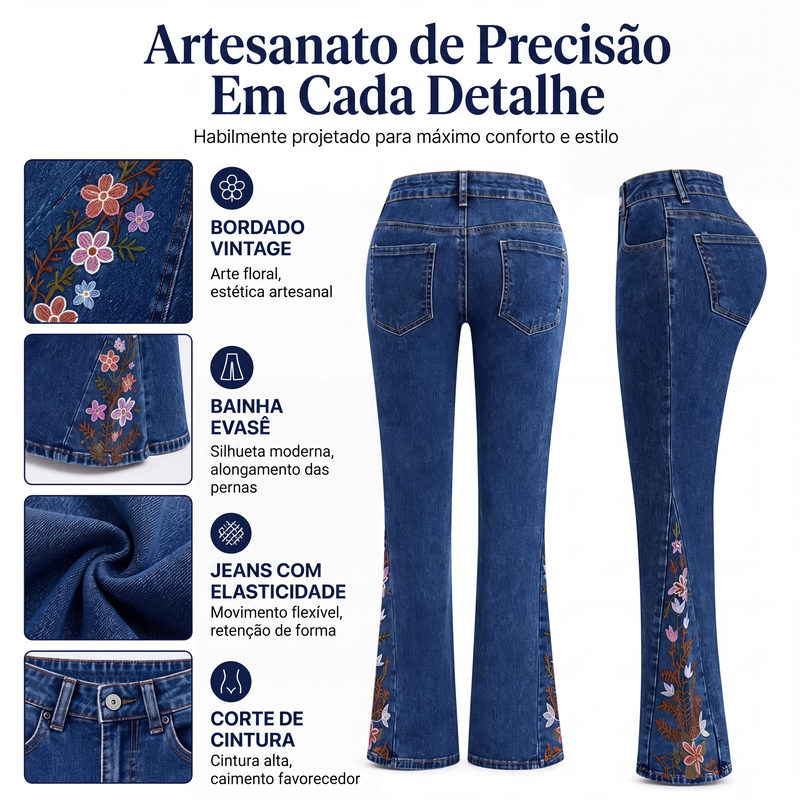 ✨Calças jeans flare de cintura alta para mulheres