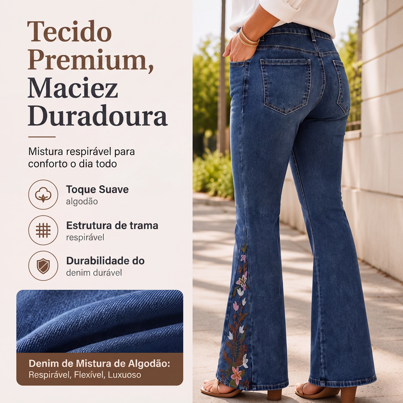 ✨Calças jeans flare de cintura alta para mulheres