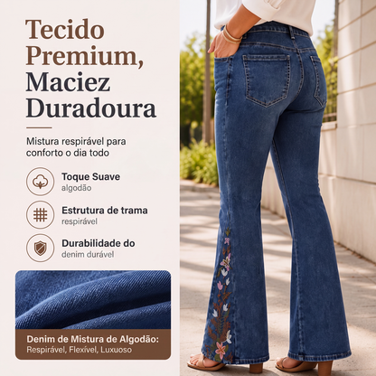 ✨Calças jeans flare de cintura alta para mulheres