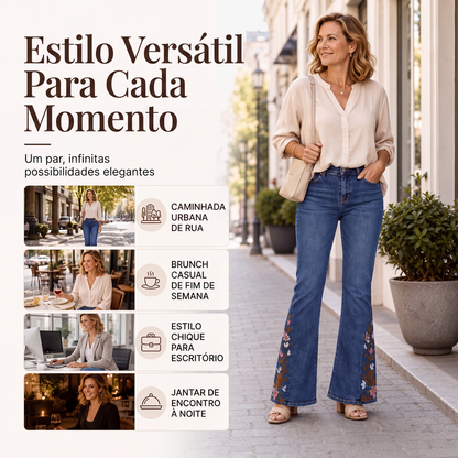 ✨Calças jeans flare de cintura alta para mulheres